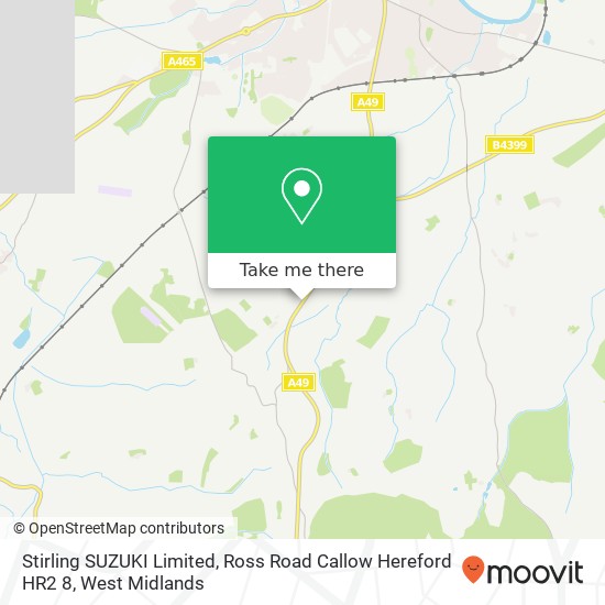 Stirling SUZUKI Limited, Ross Road Callow Hereford HR2 8 map
