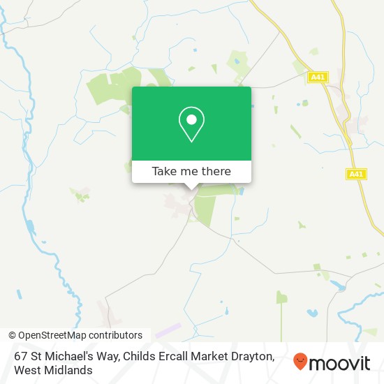 67 St Michael's Way, Childs Ercall Market Drayton map