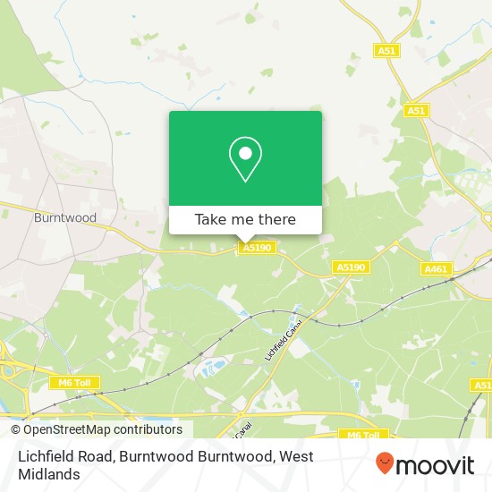 Lichfield Road, Burntwood Burntwood map