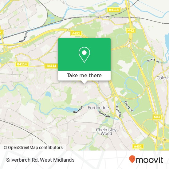 Silverbirch Rd map