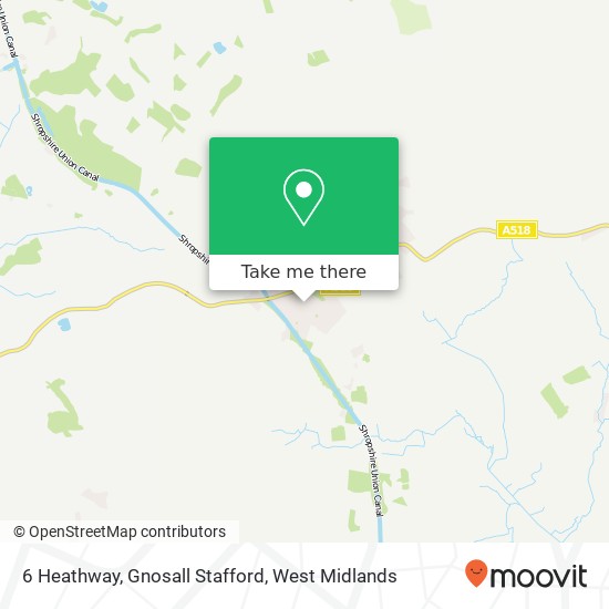 6 Heathway, Gnosall Stafford map