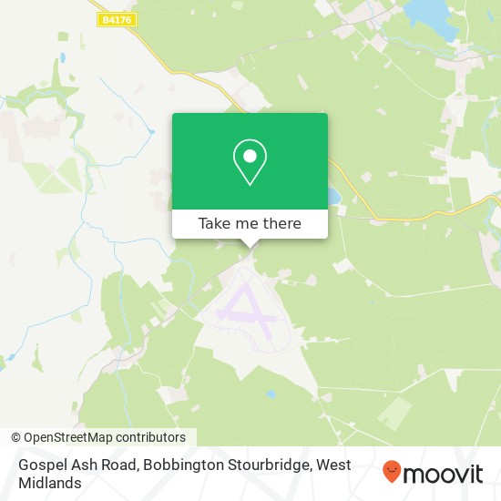 Gospel Ash Road, Bobbington Stourbridge map