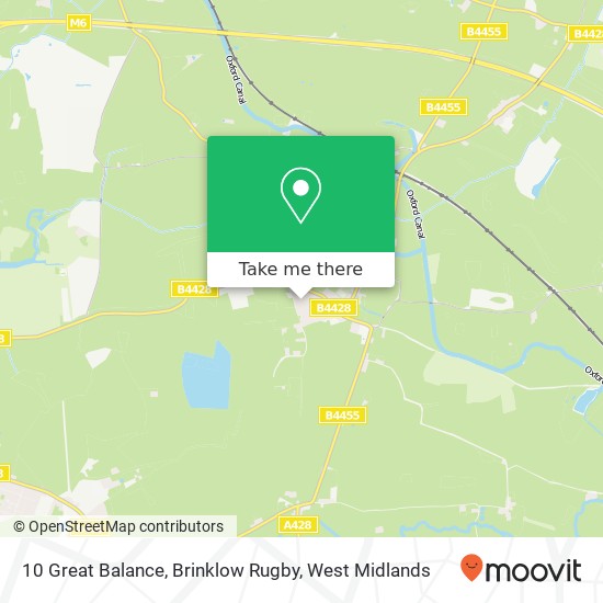 10 Great Balance, Brinklow Rugby map