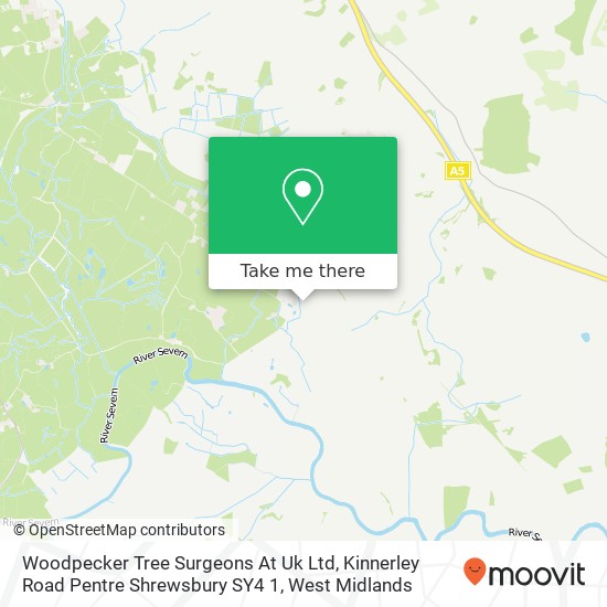 Woodpecker Tree Surgeons At Uk Ltd, Kinnerley Road Pentre Shrewsbury SY4 1 map