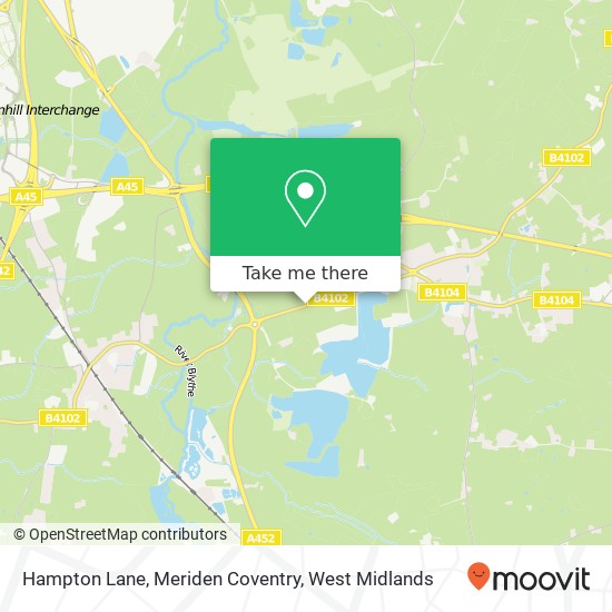 Hampton Lane, Meriden Coventry map
