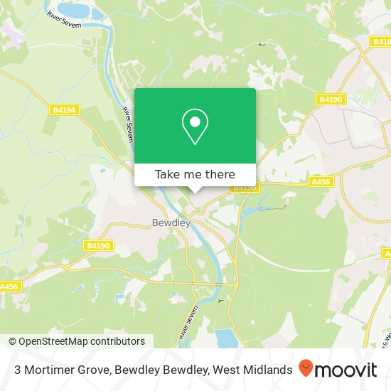 3 Mortimer Grove, Bewdley Bewdley map