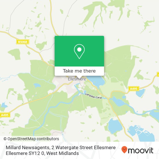 Millard Newsagents, 2 Watergate Street Ellesmere Ellesmere SY12 0 map