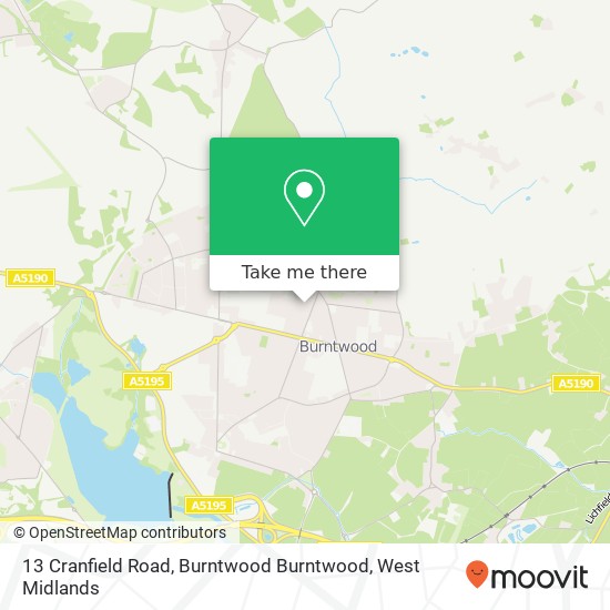 13 Cranfield Road, Burntwood Burntwood map