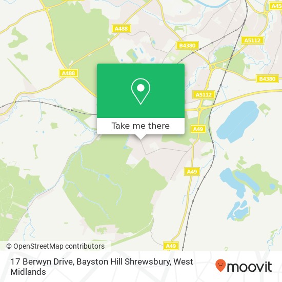 17 Berwyn Drive, Bayston Hill Shrewsbury map