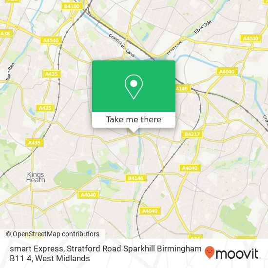 smart Express, Stratford Road Sparkhill Birmingham B11 4 map