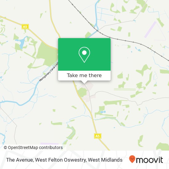 The Avenue, West Felton Oswestry map