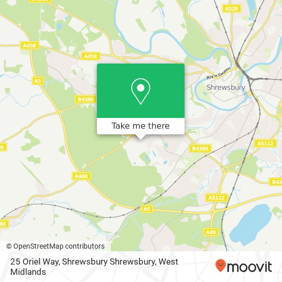 25 Oriel Way, Shrewsbury Shrewsbury map