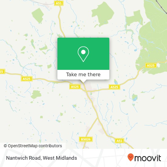 Nantwich Road, Woore Crewe map