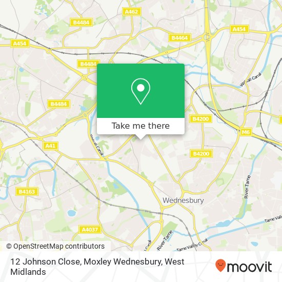 12 Johnson Close, Moxley Wednesbury map