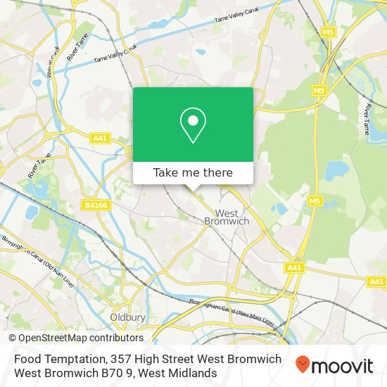 Food Temptation, 357 High Street West Bromwich West Bromwich B70 9 map