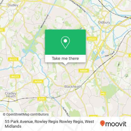 55 Park Avenue, Rowley Regis Rowley Regis map