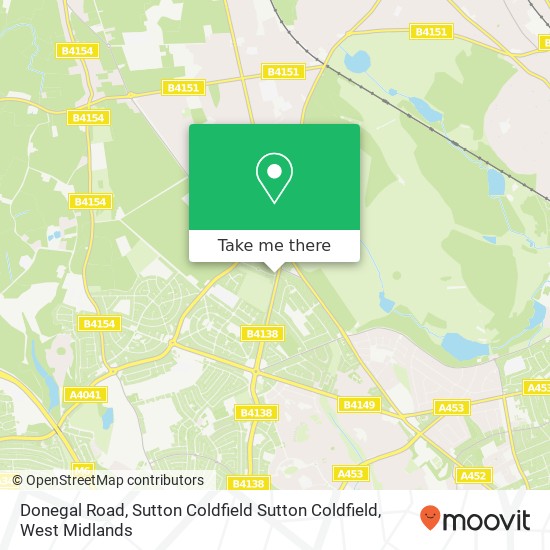 Donegal Road, Sutton Coldfield Sutton Coldfield map