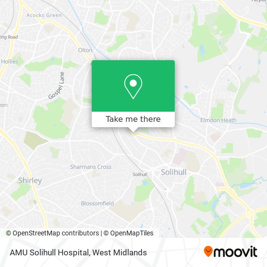 AMU Solihull Hospital map