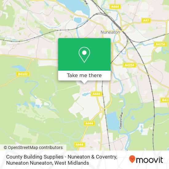 County Building Supplies - Nuneaton & Coventry, Nuneaton Nuneaton map