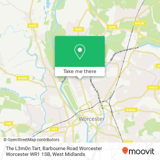 The L3m0n Tart, Barbourne Road Worcester Worcester WR1 1SB map