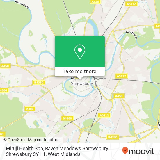 Miruji Health Spa, Raven Meadows Shrewsbury Shrewsbury SY1 1 map