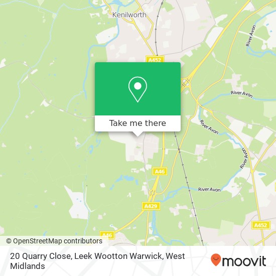 20 Quarry Close, Leek Wootton Warwick map