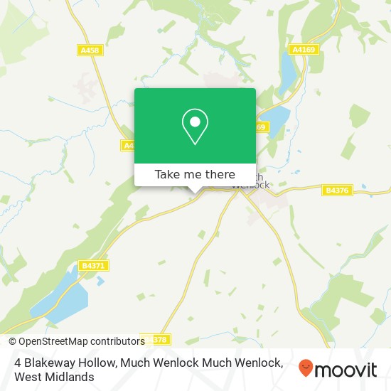 4 Blakeway Hollow, Much Wenlock Much Wenlock map