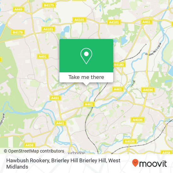 Hawbush Rookery, Brierley Hill Brierley Hill map