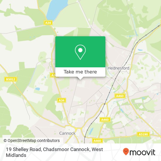 19 Shelley Road, Chadsmoor Cannock map