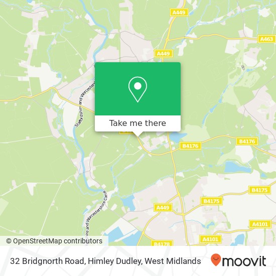 32 Bridgnorth Road, Himley Dudley map