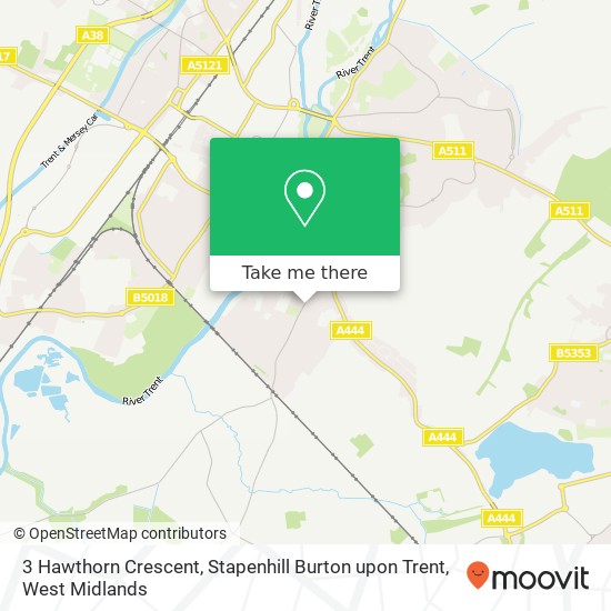 3 Hawthorn Crescent, Stapenhill Burton upon Trent map