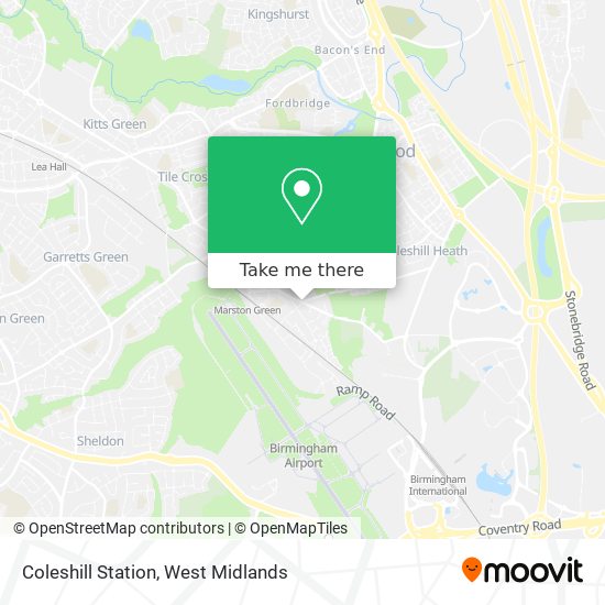 Coleshill Station map