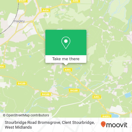 Stourbridge Road Bromsgrove, Clent Stourbridge map