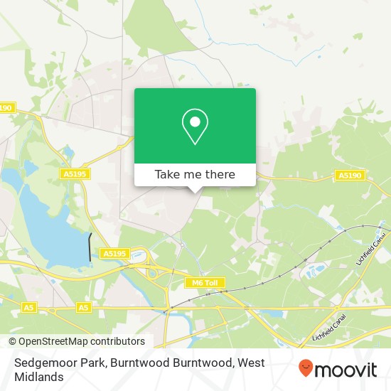 Sedgemoor Park, Burntwood Burntwood map