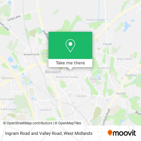 Ingram Road and Valley Road map