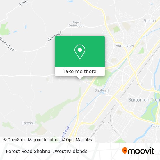 Forest Road Shobnall map