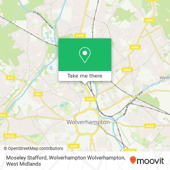 Moseley Stafford, Wolverhampton Wolverhampton map
