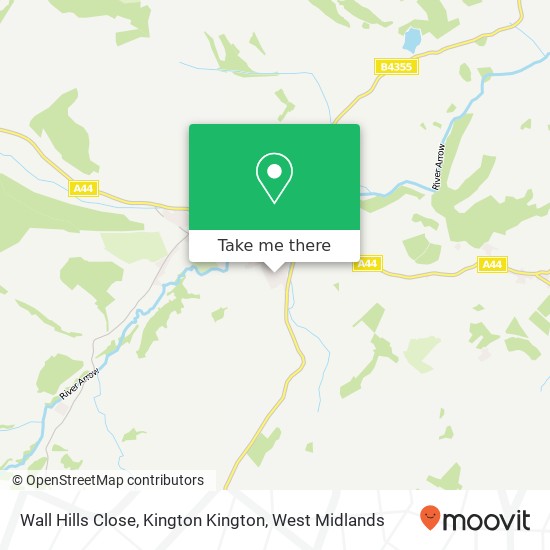 Wall Hills Close, Kington Kington map