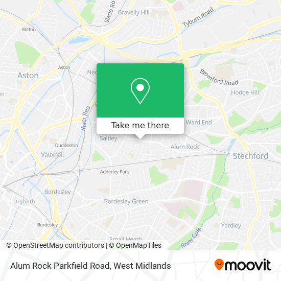 Alum Rock Parkfield Road map
