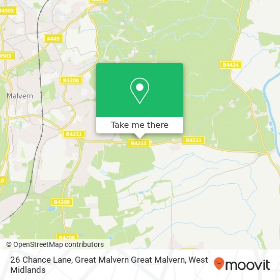 26 Chance Lane, Great Malvern Great Malvern map