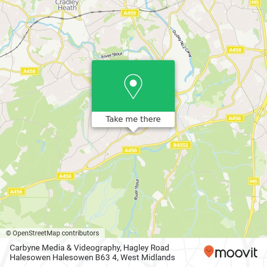 Carbyne Media & Videography, Hagley Road Halesowen Halesowen B63 4 map