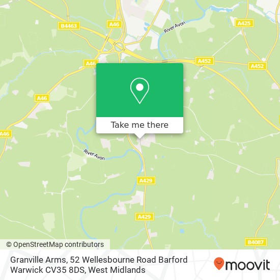 Granville Arms, 52 Wellesbourne Road Barford Warwick CV35 8DS map