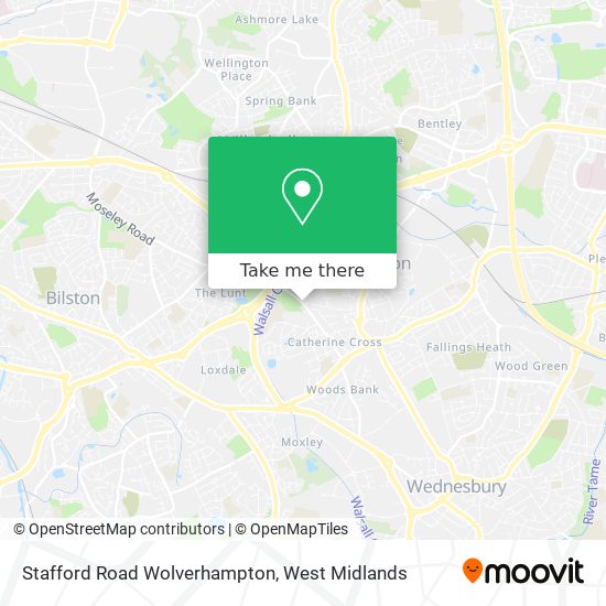 Stafford Road Wolverhampton map