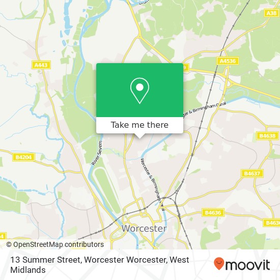 13 Summer Street, Worcester Worcester map