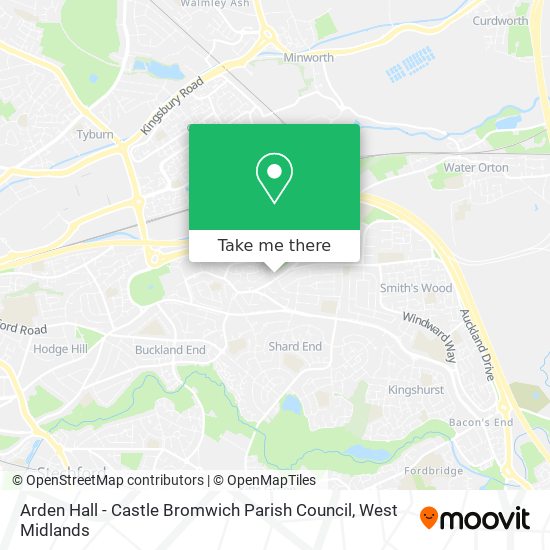 Arden Hall - Castle Bromwich Parish Council map