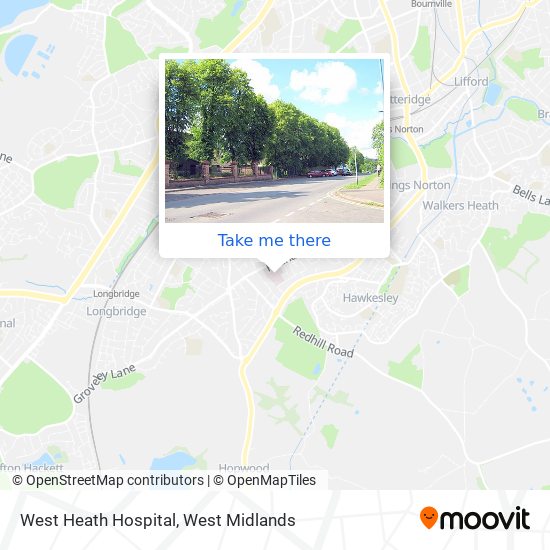 West Heath Hospital map