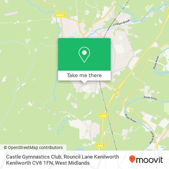 Castle Gymnastics Club, Rouncil Lane Kenilworth Kenilworth CV8 1FN map