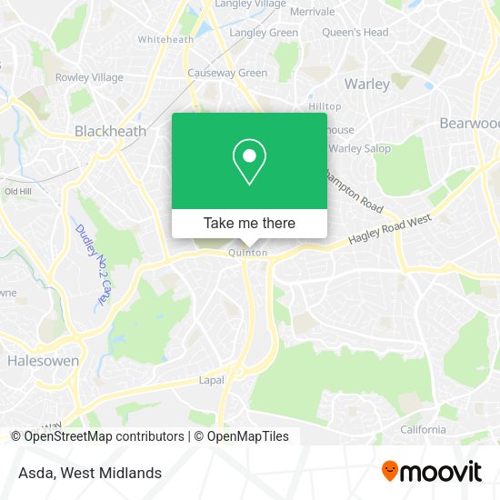 How to get to Asda in Old Warley by Bus or Train?