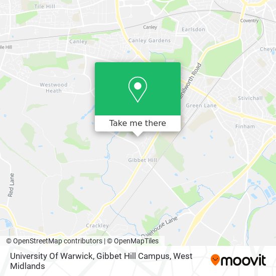 University Of Warwick, Gibbet Hill Campus map
