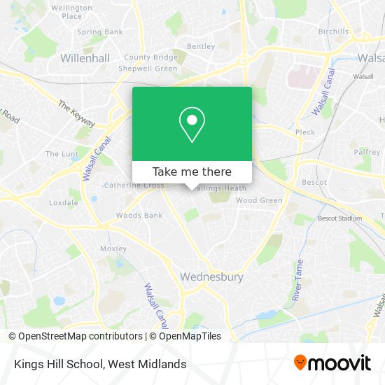 Kings Hill School map